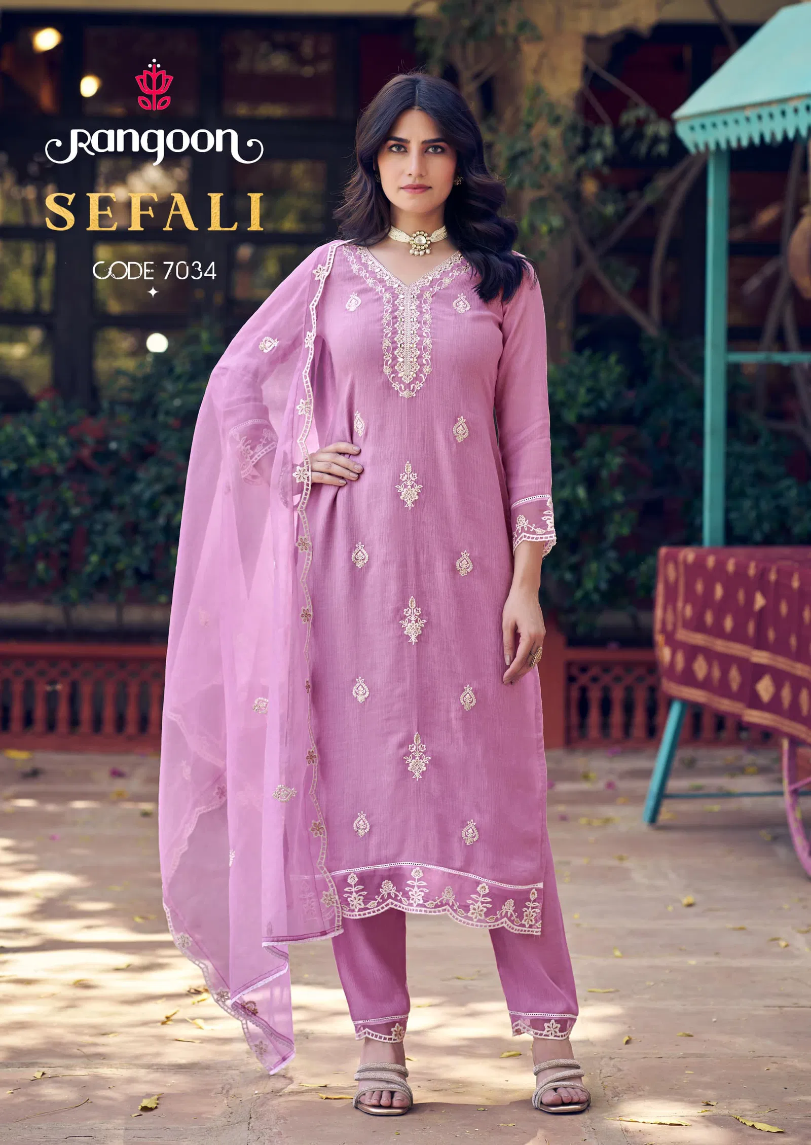 Sefali By Rangoon Viscose Kurti With Bottom Dupatta Suppliers In India
